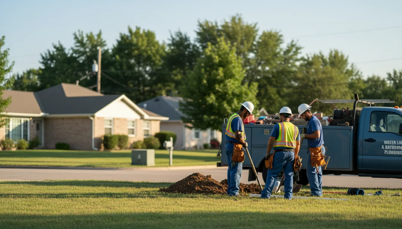Residential water line and bathroom plumbing service in Pharr, TX